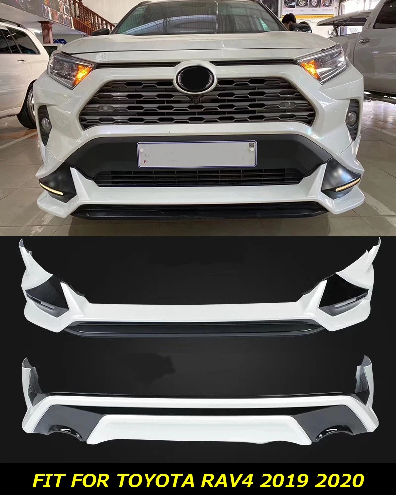 Передний и задний бамперы комплект кузова для Toyota Rav4 2019 2020 нового rav4 с Дневной