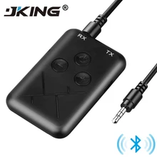 JKING 3,5 мм аудио беспроводной Bluetooth 4,2 передатчик приемник 2 в 1 адаптер стерео аудио для ТВ автомобиля динамик музыка