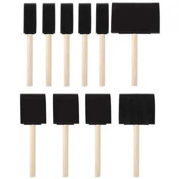 

Foam Brush Painting Sponge Tool with Hardwood Handles Pack of 10