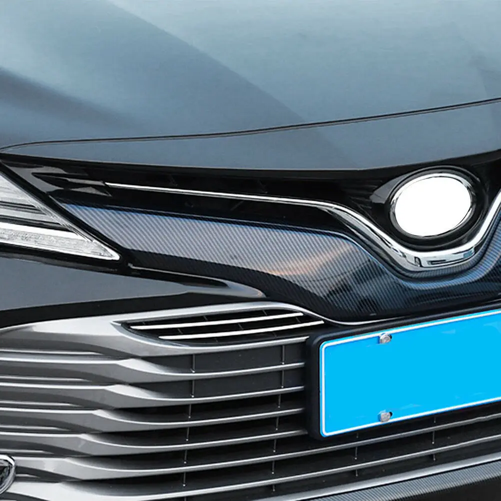 Для Toyota Camry украшение автомобиля из углеродного волокна Стиль передняя решетка крышки центр сетки отделка 1 шт