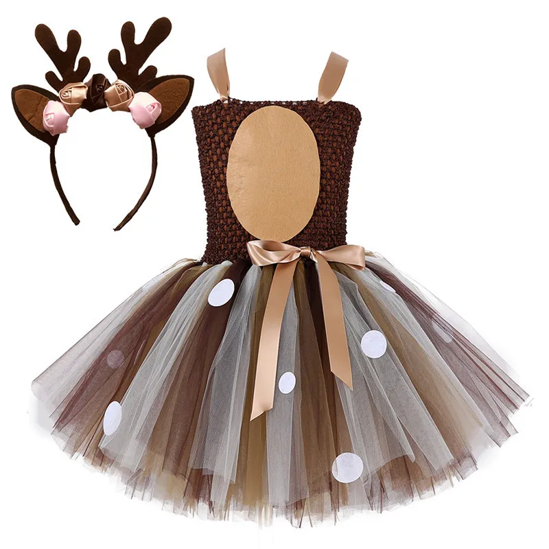 

Antlers hair band Girls Dress summer Girls Clothes Tulle princess Party Dress Baby Girls Dress Kids Dresses