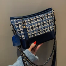 Высококачественная элегантная женская сумка, Осень-зима, новая модная Корейская версия, универсальная сумка-почтальон, модная сумка на цепочке