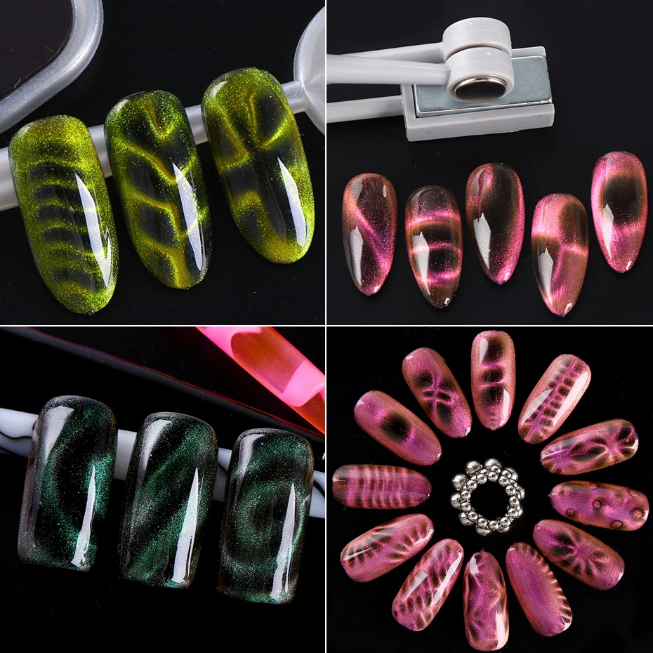 Nail Art Magnet Stick 5D Magic Cat Eye Strong Magnetic Board For Gel Polish Painting Stripes Line Drawing Effect Pen Tool TR1612