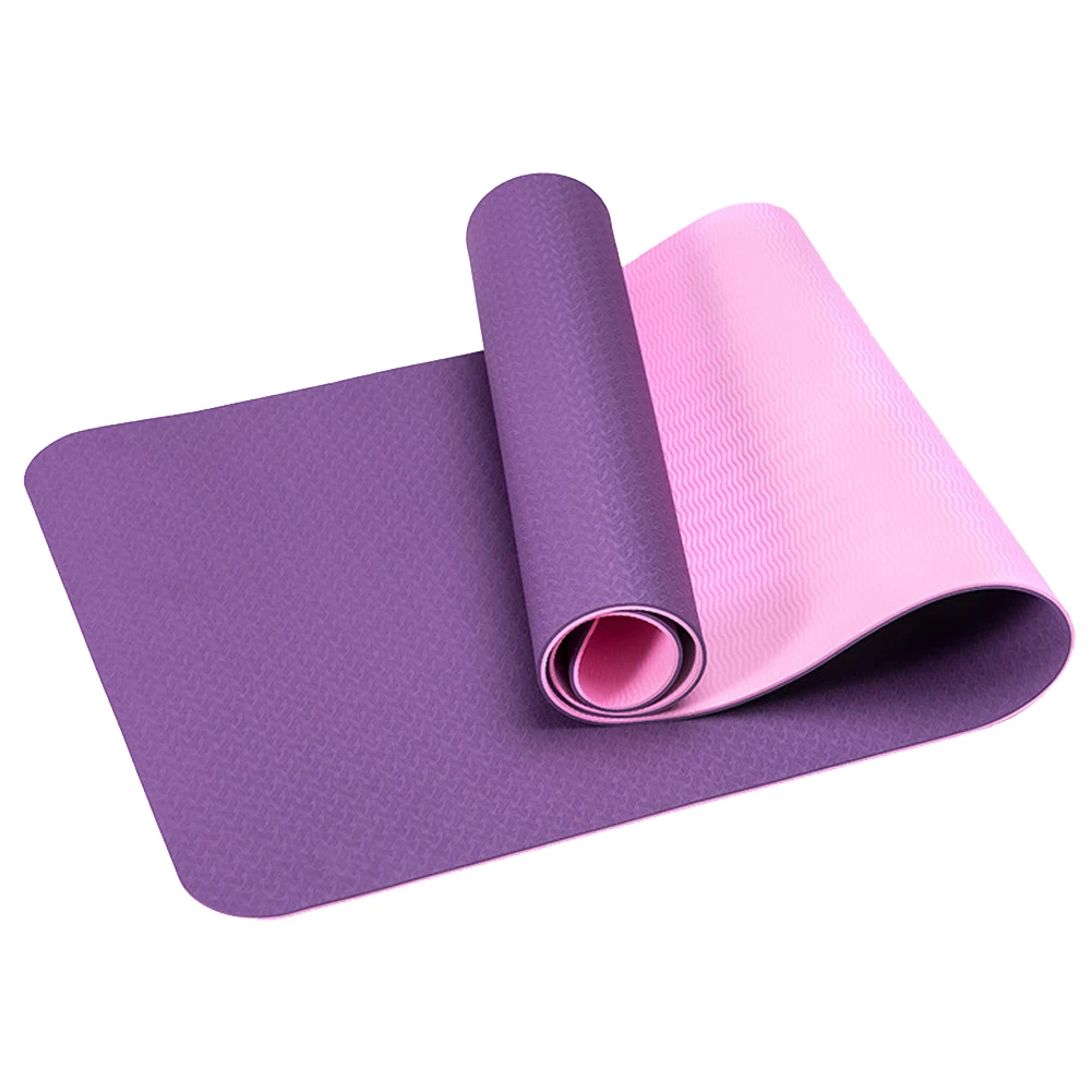 6mm TPE Anti-slip Thicken Gym Fitness Training Exercise Pilates Yoga Mat Cushion Enlarged Fitness Mat Yoga Gym Exercise