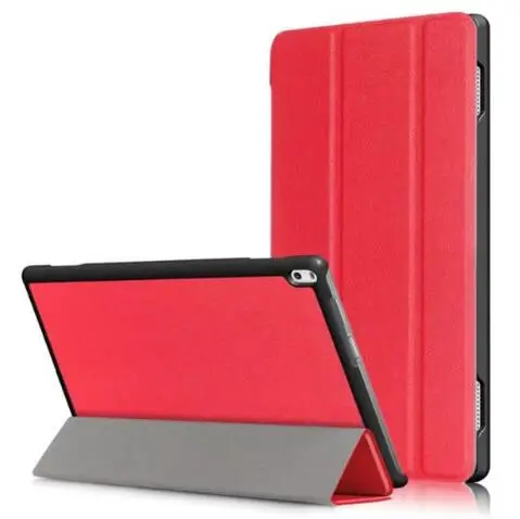 Чехол для lenovo TAB4 10 Plus, флип-чехол для lenovo TAB 4 10 Plus, TB-X704N TB-X704F, чехол для планшета+ ручка - Цвет: Красный