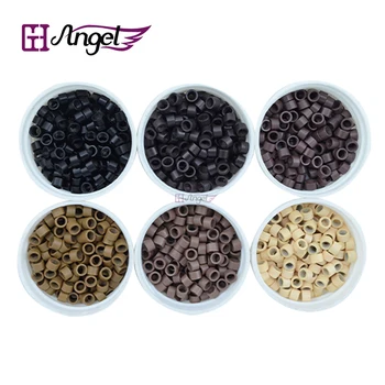 

Wholesale 50000pcs 4mm*2.7mm*2.7mm Aluminium microlinks With Screw human hair micro bead extensions tools 7colors optional