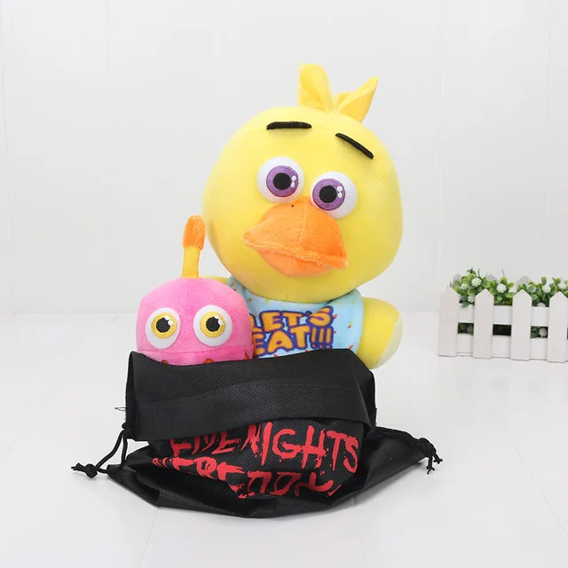 25cm plush toys FNAF Plush Toys Freddy Bear Foxy Chica Bonnie Plush Stuffed Toys with Drawstring bag 5