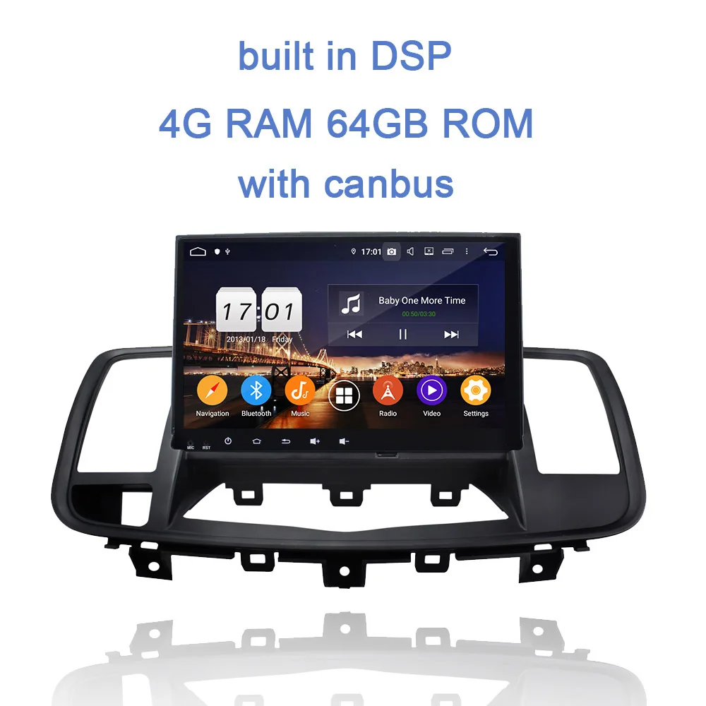 4GB 64GB with canbus " DSP ips 2 din Android 9,0 4 Гб ОЗУ+ 64 ГБ Автомобильный dvd-плеер gps ГЛОНАСС RDS Авторадио Bluetooth 4,2 для Nissan TENNA 2008-2013 - Цвет: 4GB 64GB with canbus