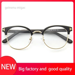 Top Qulity 2021 New GM Metal Glasses Frame Neutral Retro Round Acetate Optical Women's And Man's Eyeglasses TF5548