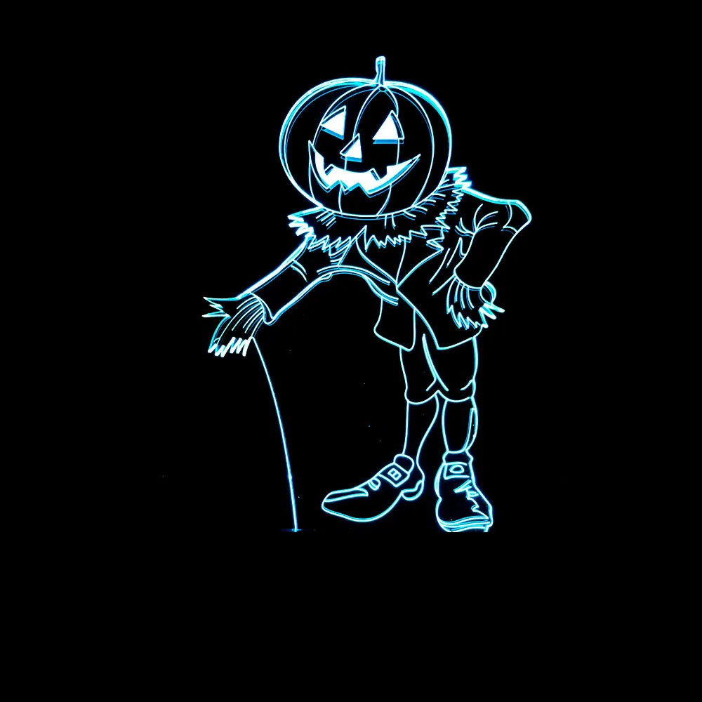 

New Style Creative Pumpkin People 3D LED Night Light Colorful Touch Control Remote Control LED Visual Lamp Gift Small Table Lamp
