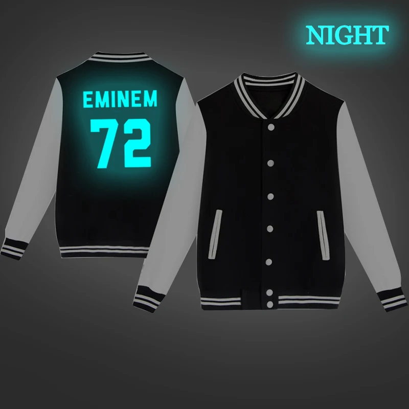 

Eminem Printed Fashion Baseball Jacket Women Men Casual Harajuku Streetwear Jacket Autumn Hip Hop Sportswear For Boys Girls