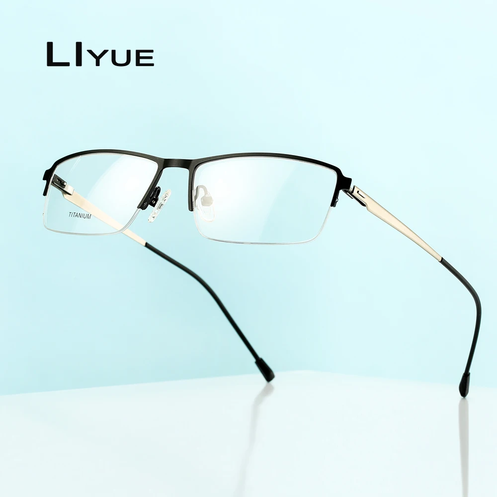 

Fashion Square Glasses Frame Men Optical 2020 half eyeglasses frams Transparent Prescription Myopia Computer eye glasses eyewear