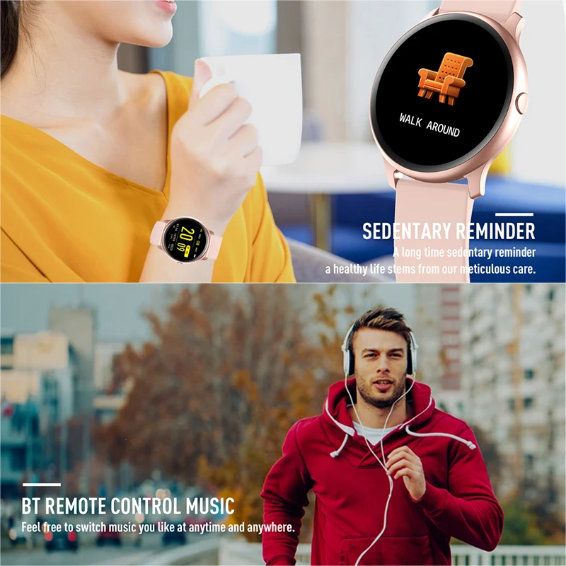 KW19 Women Smart watch Fitness tracker Heart rate Blood oxygen monitor Men Sport Waterproof Smartwatch For Android IOS phone