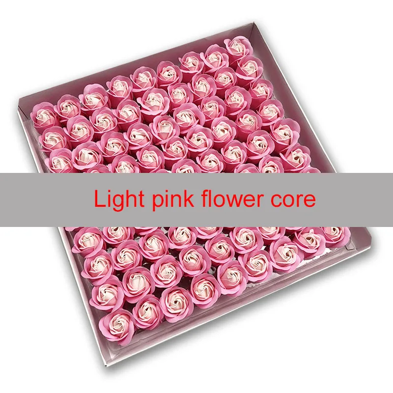 Deep light pink 81 шт. цветок розы для ванны, цветочное мыло с ароматом розы, незаменимый подарок на свадьбу, День Святого Валентина, цветы для хранения - Цвет: Deep light pink