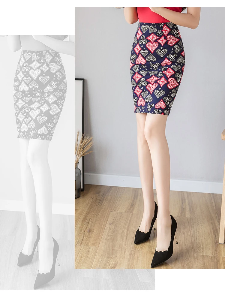 Новые сексуальные модные юбки женские Faldas Mujer Moda эластичные повседневные юбки размера плюс с принтом женские юбки 6531 50