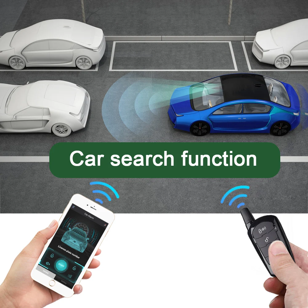

Remote Start for Car Alarm Security System Keyless Entry Central Locking For Android APP Vibration ACC PKE Start Stop Auto MP900