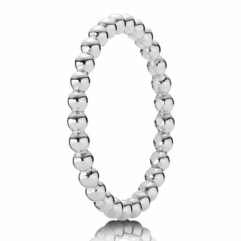 

Authentic 925 Sterling Silver Ring Bubble Silver Beaded Rings For Women Wedding Party Gift Fine Europe Jewelry