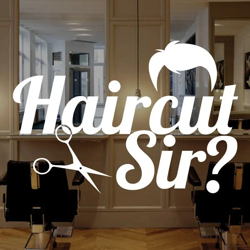 

Barbershop Sticker Bread Decal Customized Vinyl Wall Art Decor Windows Decoration Haircut Shavers Glass Barber Shop Decals