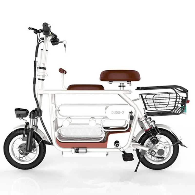 Daibot Folding Electric Bike 400W 48V Electric Bicycle Max Range 85KM Seat WhiteBlue 2wheeled Electric Scooter For Adults Kids  (17) - 