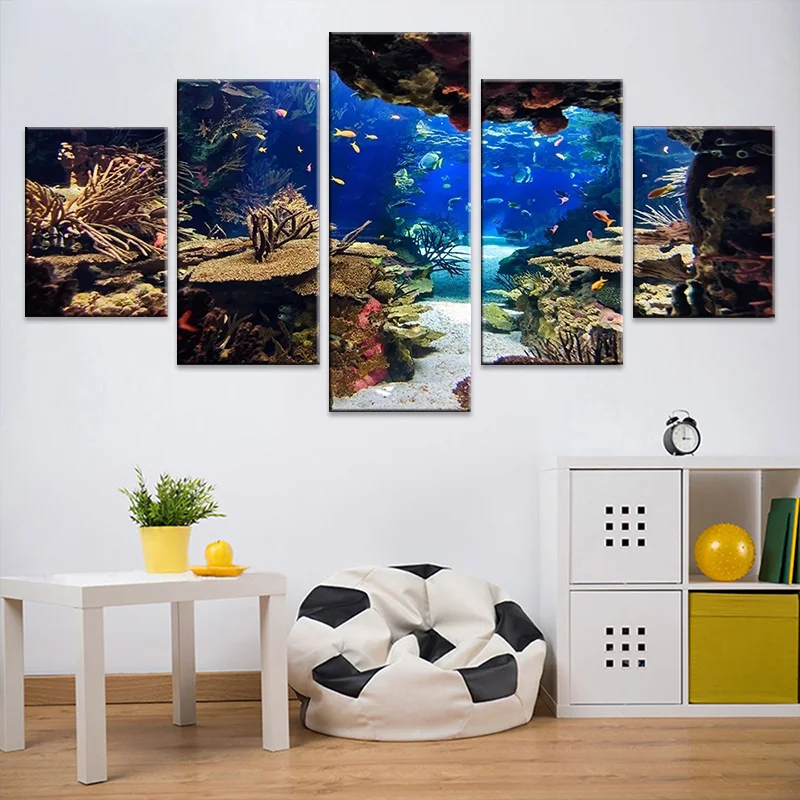 Impresiones-de-arte-en-lienzo-para-pared-cuadros-de-pez-de-mar-Arrecife-de-Coral-p (3)