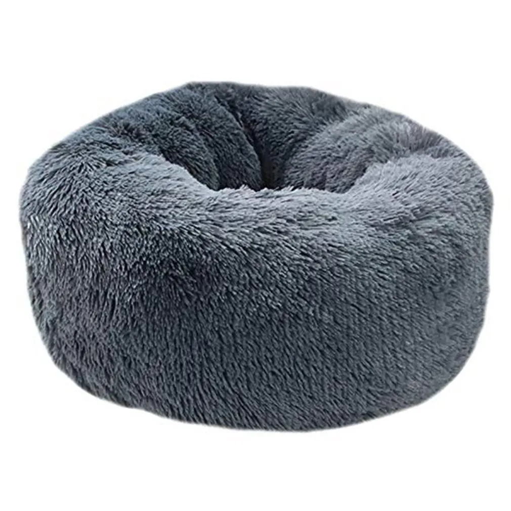 Dark gray Кровать для собак моющаяся кровать для кошек круглая дышащая кровать для собак диван для кошек кровать для собак супер мягкие плюшевые прокладки коврик для собак - Цвет: Dark gray