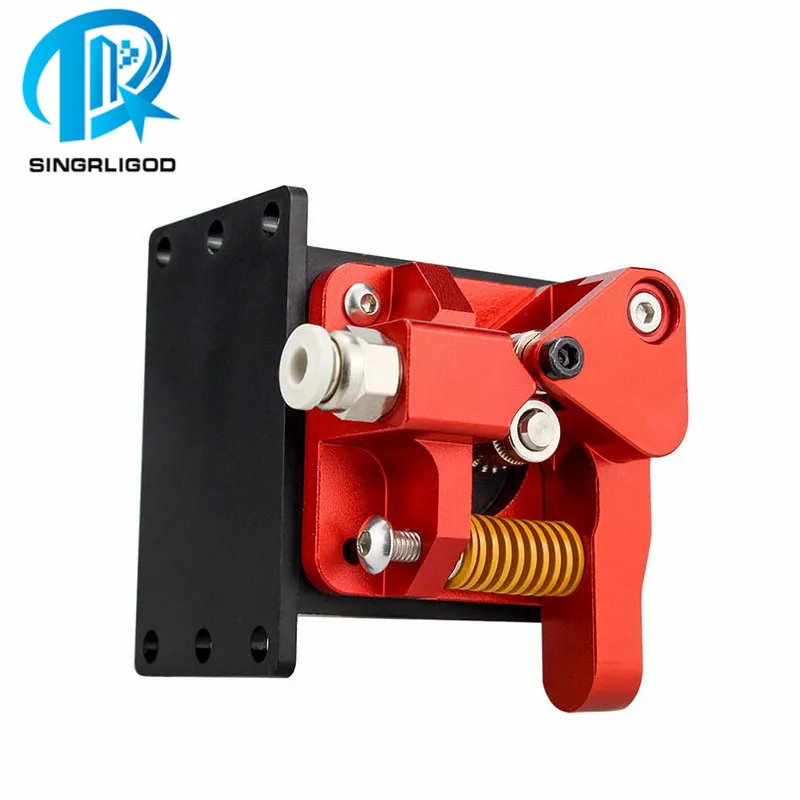 Aluminum Upgrade Dual Gear Mk8 Extruder for Extruder Ender 3 CR10 CR-10S PRO RepRap 1.75mm 3D Parts Drive Feed double pulley spectra printhead