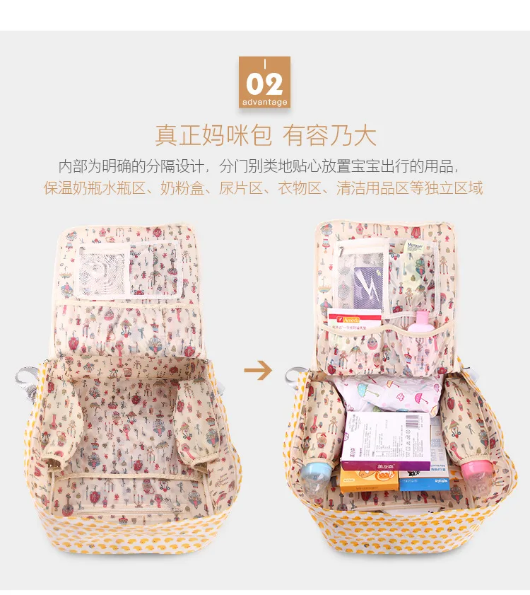 Diaper Bag Fashion Multi-functional Large Capacity Hand Shoulder Waterproof MOTHER'S Bag Nursing Portable Mommy Bag Wholesale