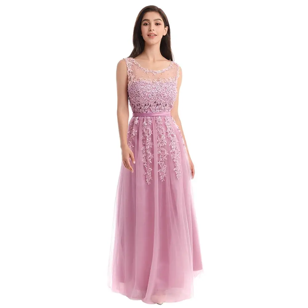 Платье из тюля, женское платье с высокой талией, Цветочная вышивка, Бандажное платье, свадебное платье подружки невесты, длинное платье, элегантное платье для фотосессии невесты - Цвет: pink B