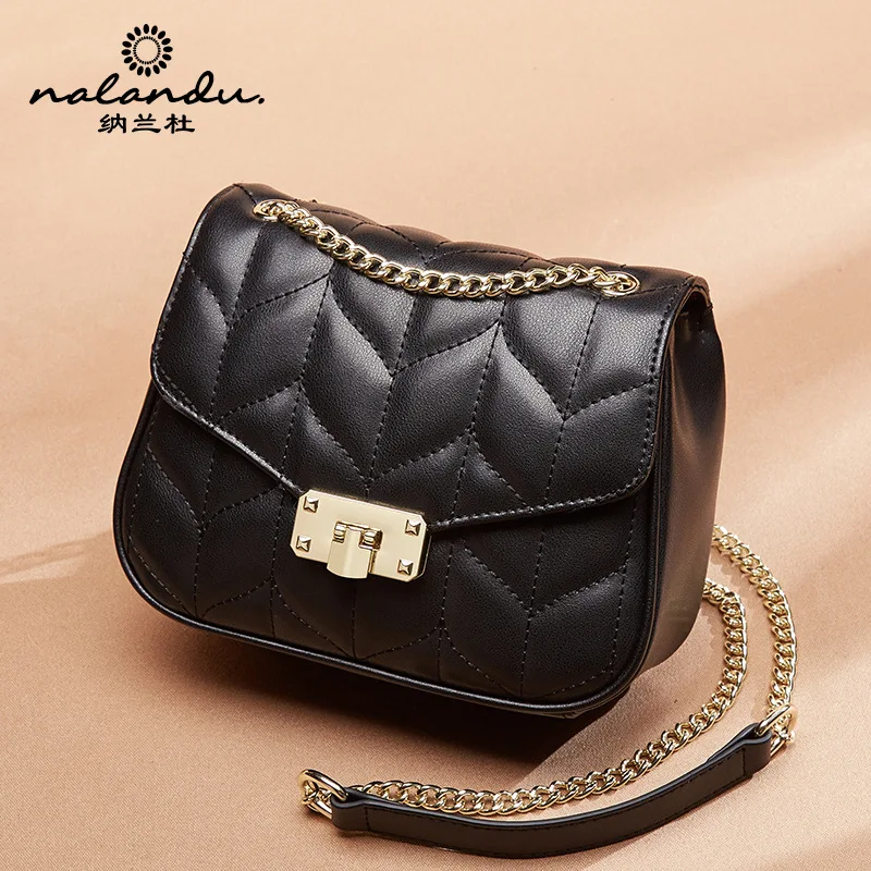 

Nalan Du Genuine Leather Rhombus Chain Bag Women's 2020 New Style Cowhide Leather Single-shoulder Bag Women's Korean-style Rhomb