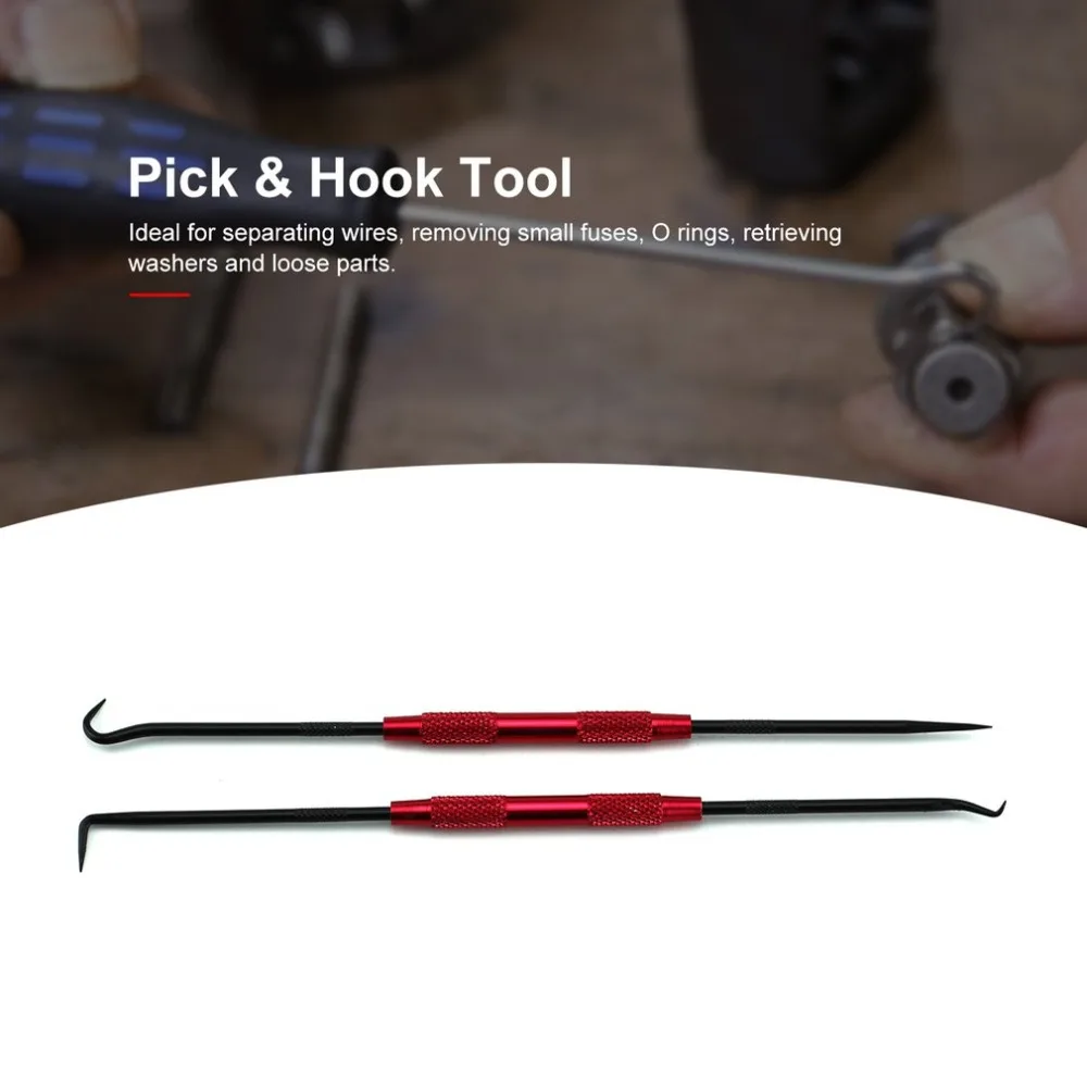 2Pcs Durable Plastic Steel Automobile Car Pick& Hook Tools Set O Ring Oil Seal Gasket Puller Remover Craft Hand Tool