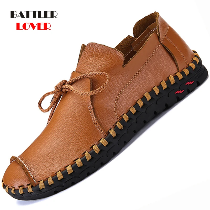 Men Summer Casual Shoes Luxury Brand Leather Men Driving Shoes Handmade Quality Men Loafer Shoes Flats Big Size 38-50 Moccasins