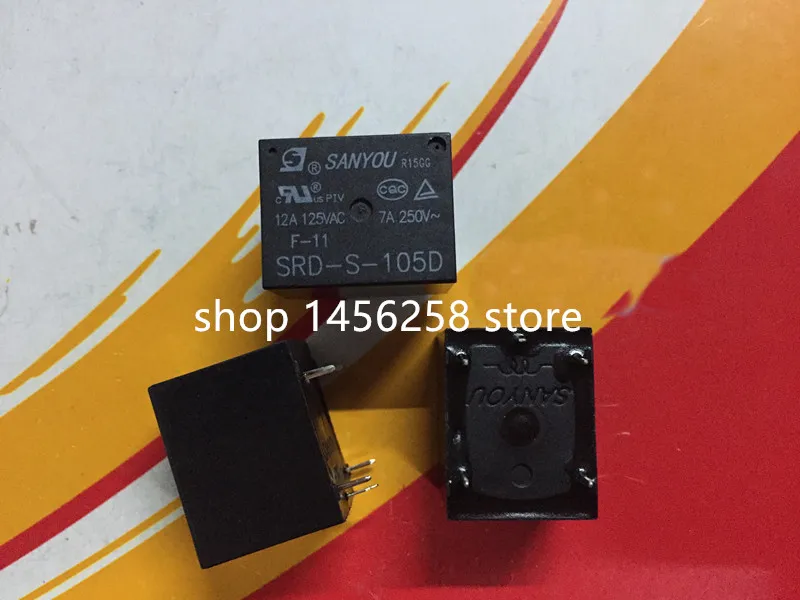 Neue SANYOU SRD-S-105D 5VDC SRD-S-112D 12VDC SRD-S-124D 24VDC SRD-S-148D 48VDC 12A 5 PINS Мощность поперечная балка