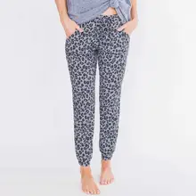 Женские легкие брюки с высокой талией и леопардовым принтом, повседневная спортивная одежда, длинные женские штаны, модная уличная одежда для бега
