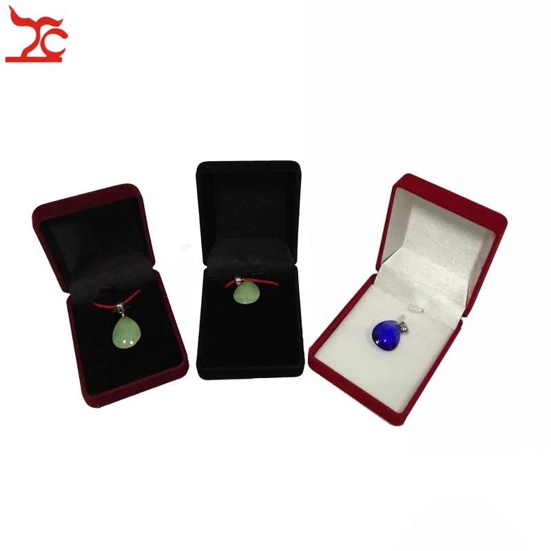 20Pcs/Lot Velvet  Jewelry Display Case 3 Colors Stud Earring Storage Box Pendant Organizer Holder Gift  Container