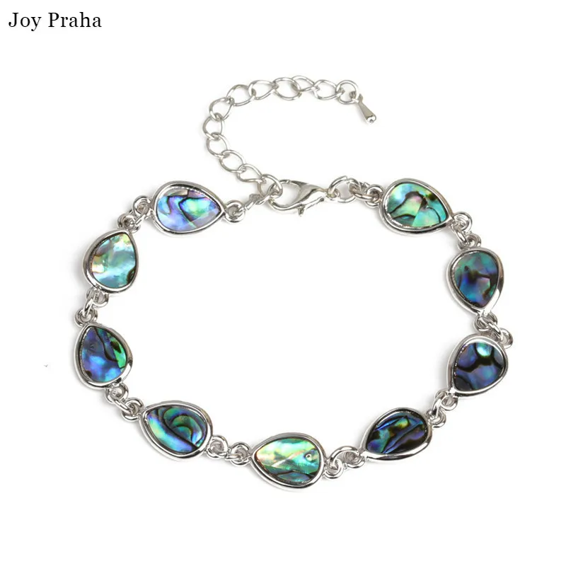

Natural hand shell bracelet / Colorful abalone shells heart-shaped water drop bracelet