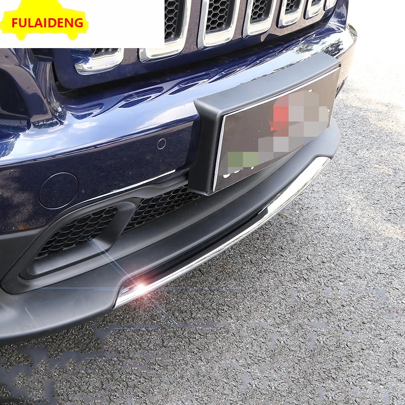 1 шт. для Jeep Cherokee- ABS хромированный, передний, Нижний Бампер накладка покрышка для губ аксессуары для стайлинга автомобилей