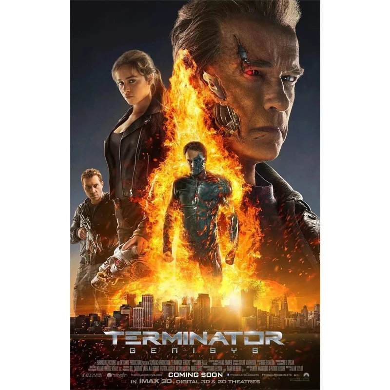D0761 Терминатор Genisys 2015 Арнольд Шварценеггер фильм шелковая ткань постер
