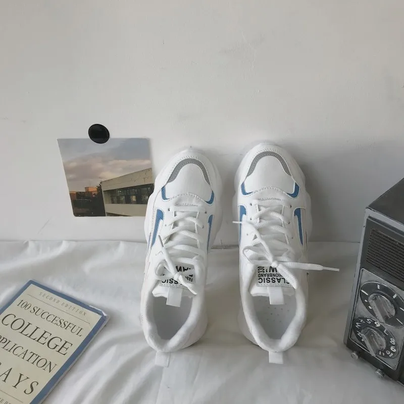 

2020 Designer Women Casual Chunky Sneakers Fashionable Vulcanize Shoes Platform Spring Mesh Breathable tenis feminino K20-30