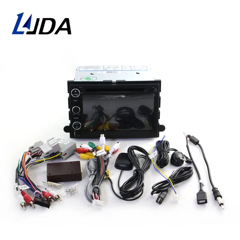 Perfect LJDA 2 Din Android 9.1 Car Radio For Ford F150 Fusion Escape Edge Multimedia Player Stereo Auto Audio GPS DVD Video IPS Screen 4