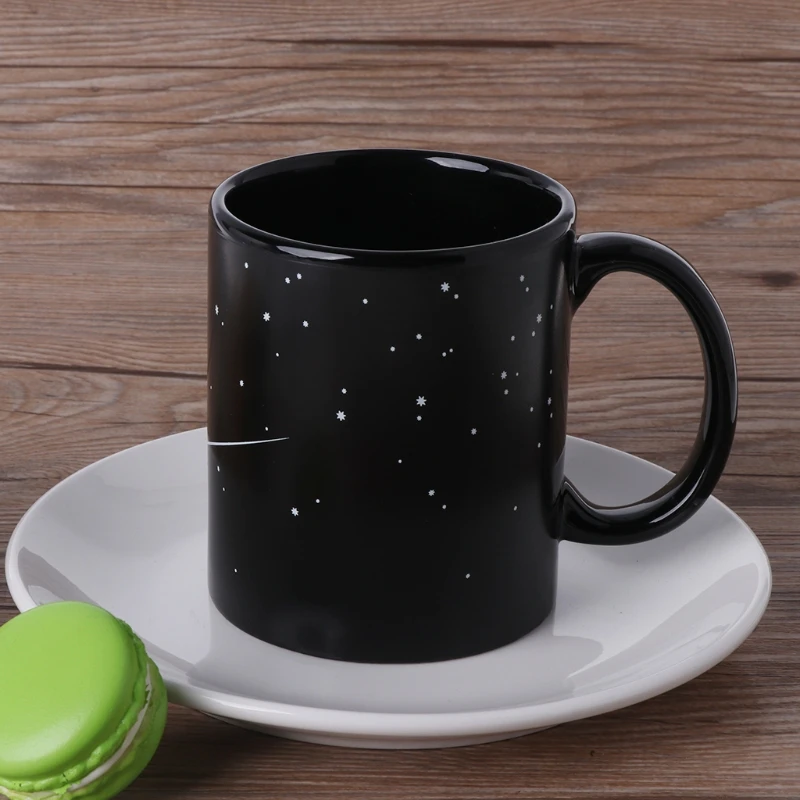 Newest Star Solar Style Ceramic System Changing Color Milk Cup Coffee Mugs