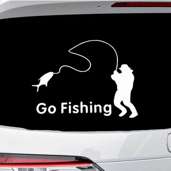 

Go Fishing Car Stickers Car Styling Funny Auto Vinyl Decals And Sticker Fish Sticker Fisherman Boat Decals For Car Accessories