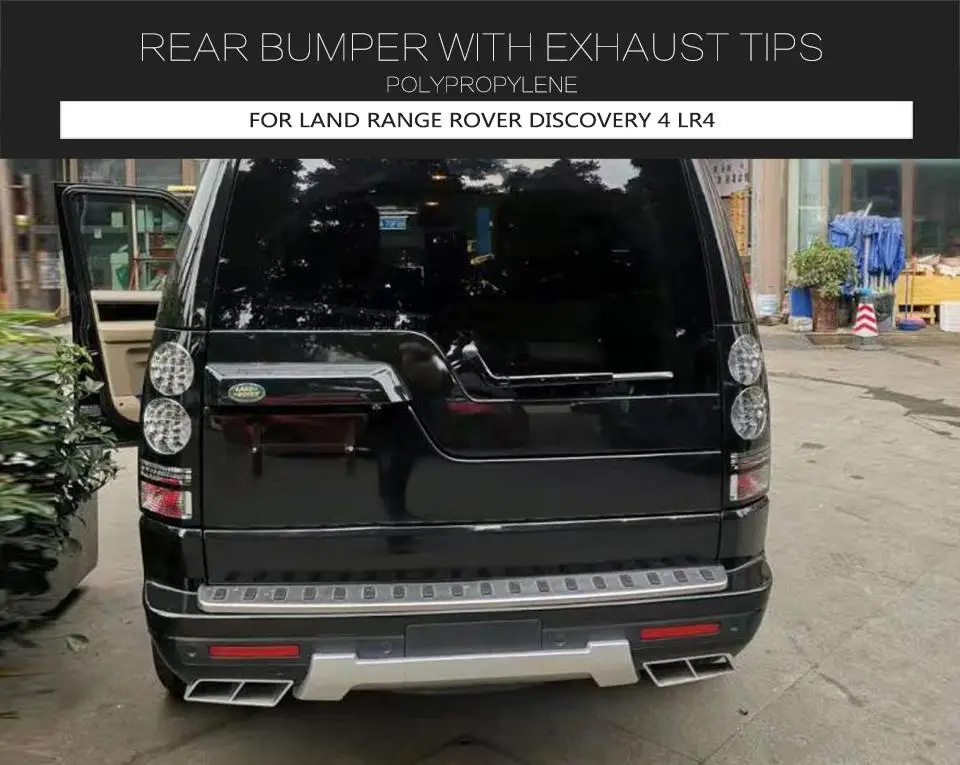 Автомобильный задний бампер диффузор спойлер для Land Rover Velar пластиковый диффузор серебристый/черный ABS