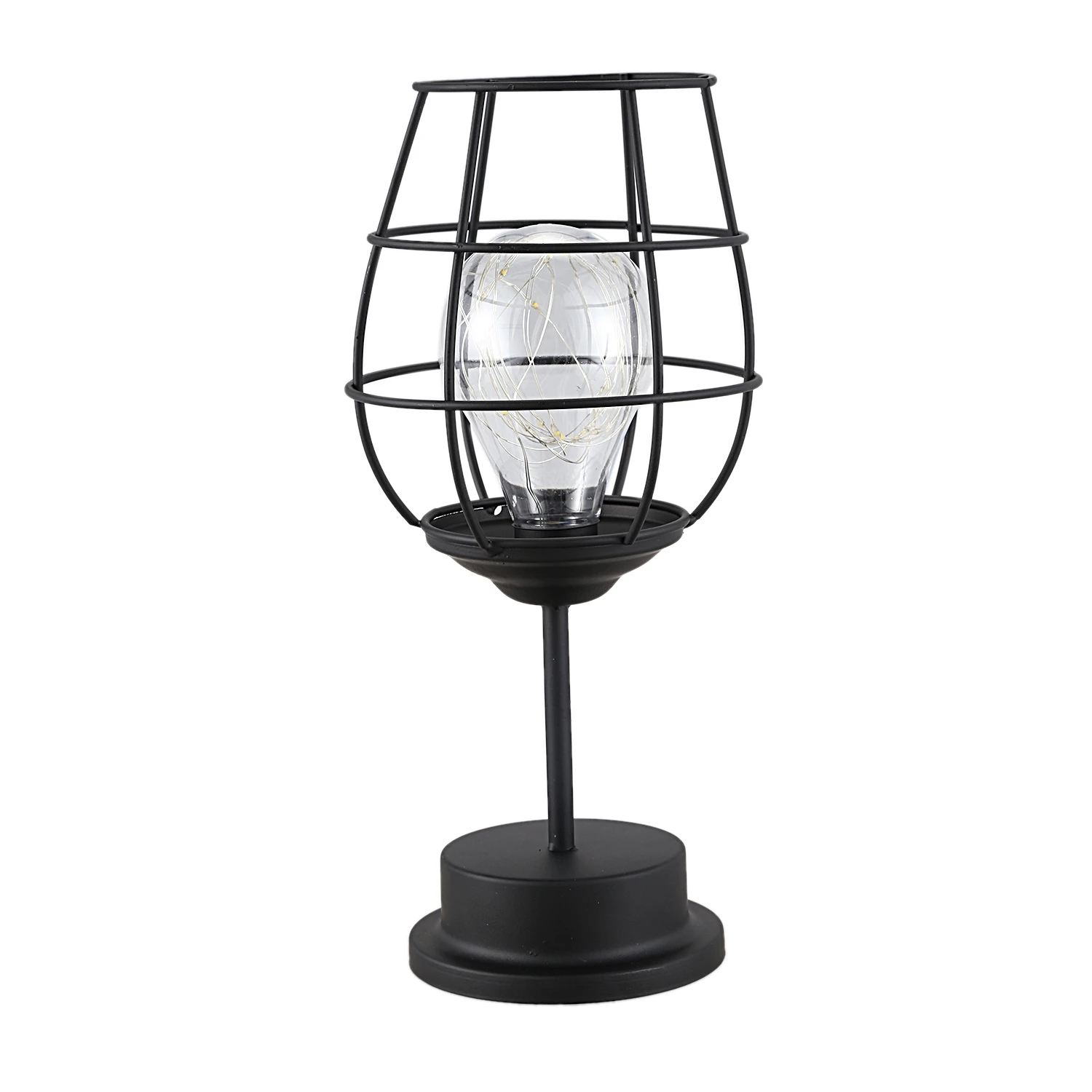 

Red Wine Glass Led Night Light Creative Wrought Iron Classic Elegant 20L Copper Wire Desk Lamp Warm White Ip43 Decor Night Lamp
