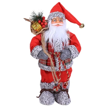 

Christmas Decorations New Year Red Cap Christmas Ornament Santa Claus Doll Simulation Of the Elderly Ornaments Toys Gift