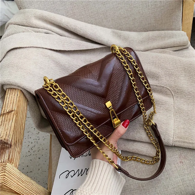 

Women Handbag Autumn and Winter 2019 New Famous Luxury Designer Brand Messenger Messenger Bag Fashion Chain Small Square Bag