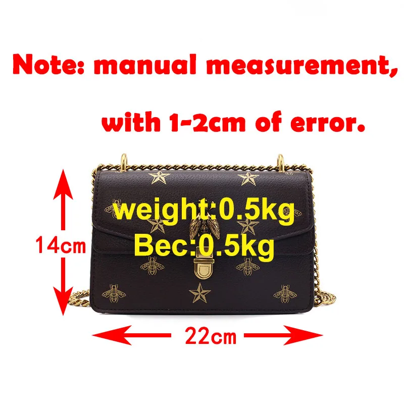 Новая женская сумка Новая модная цепочка с Пчелой одна задняя Диагональная Сумка через плечо Маленькая квадратная сумка с диким замком
