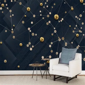 

milofi custom wallpaper mural 3D modern minimalist abstract geometric lines jewelry TV sofa background wall mural
