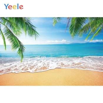 

Summer Seaside Palm Tree Tropical Sea Backdrop Newborn Baby Shower Kids Birthday Party Photography Background For Photo Studio