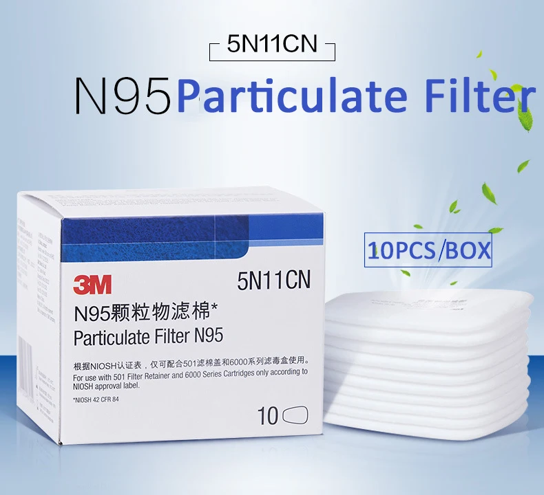

50pcs 3M 6000 7000 Series 5N11 Filter Cotton Gas Mask Respirator Replace Fitting Suit 3M Dust Mask Paint Spraying Accessories