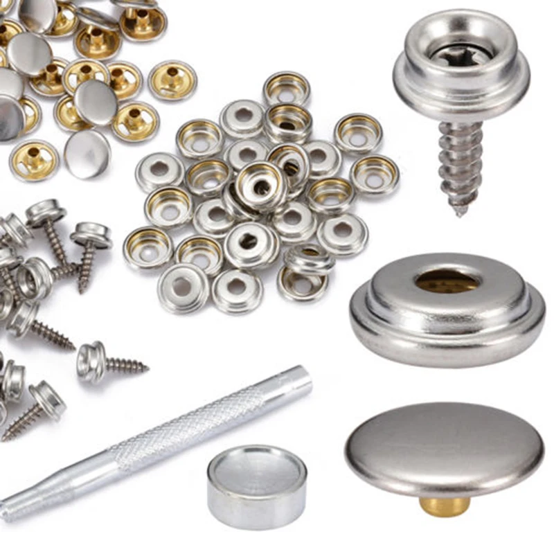 62 шт. набор кнопок для рукоделия винтовой пресс-гвоздики принадлежности